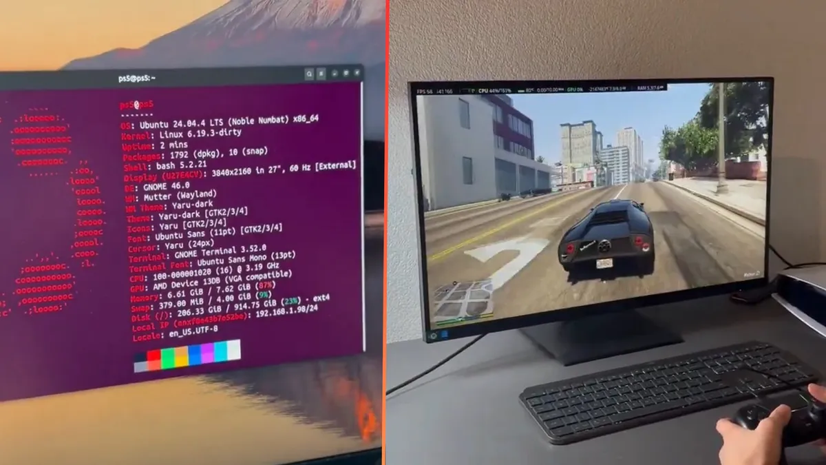 PlayStation 5'e Linux Kurup GTA V Oynadılar! 20 playstation 5e linux kurup gta v oynadilar.webp