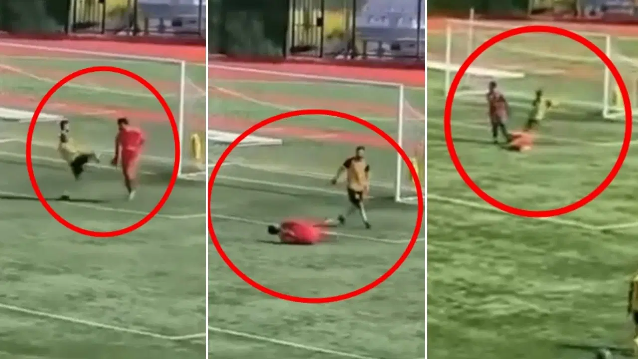 Sahada dehşet saçmıştı! Rakibinin kafasına tekme atan futbolcu tutuklandı 6 557469