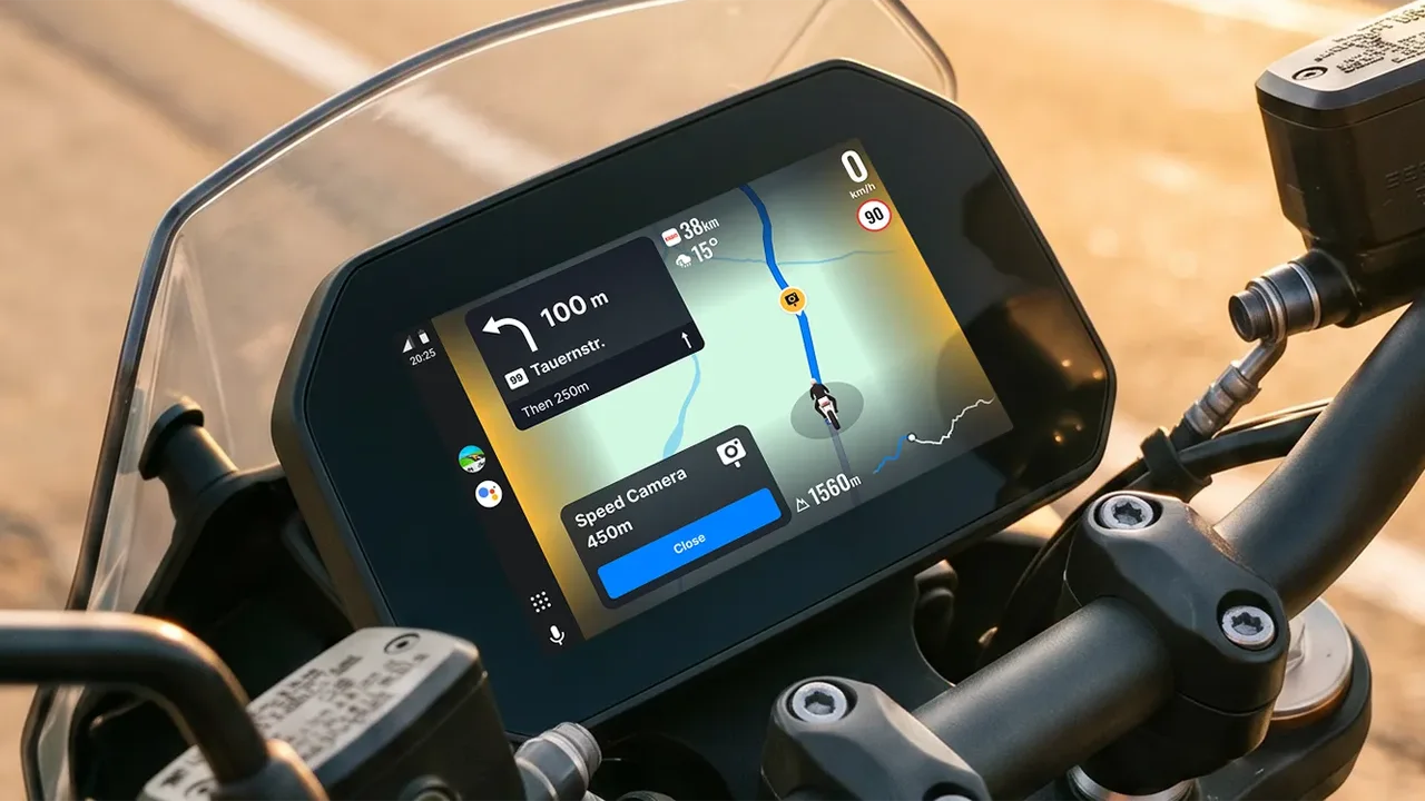 Android Auto ve CarPlay Motosikletler için Optimize Edildi 3 android auto ve carplay motosikletler icin optimize edildi.webp